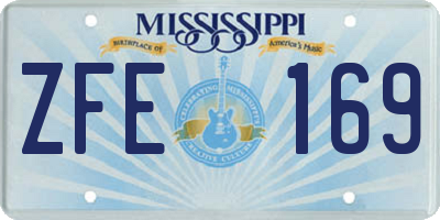 MS license plate ZFE169