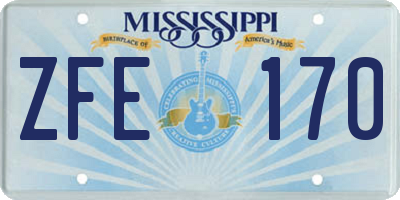 MS license plate ZFE170
