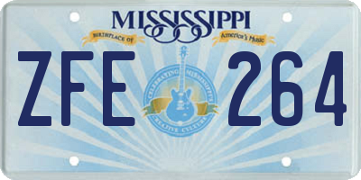 MS license plate ZFE264