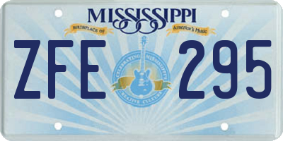 MS license plate ZFE295