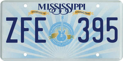 MS license plate ZFE395