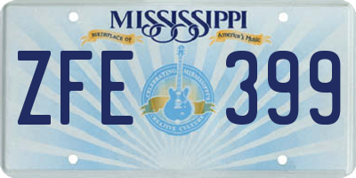 MS license plate ZFE399