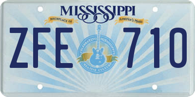 MS license plate ZFE710