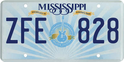 MS license plate ZFE828