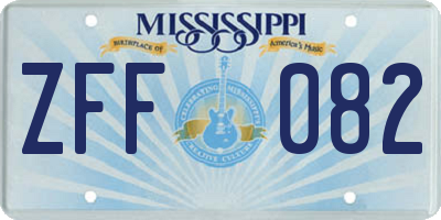 MS license plate ZFF082