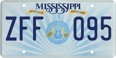 MS license plate ZFF095