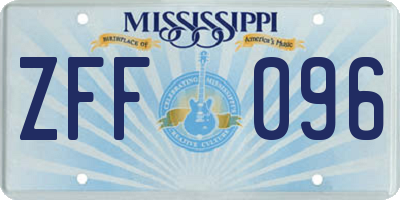 MS license plate ZFF096