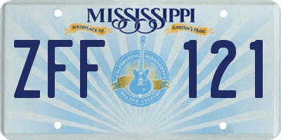 MS license plate ZFF121
