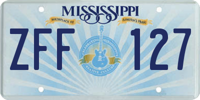 MS license plate ZFF127
