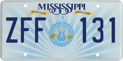MS license plate ZFF131