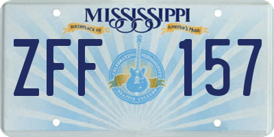 MS license plate ZFF157