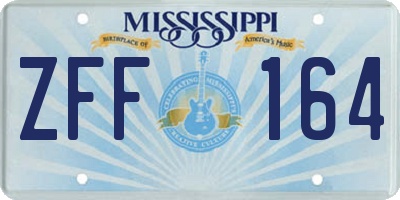 MS license plate ZFF164