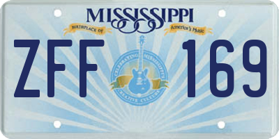 MS license plate ZFF169