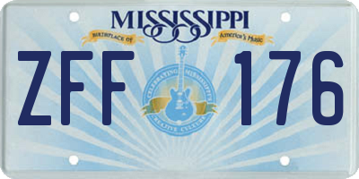 MS license plate ZFF176