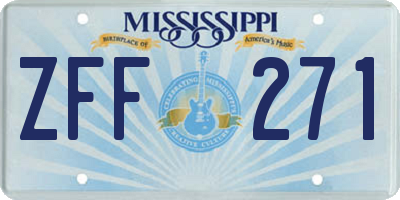 MS license plate ZFF271