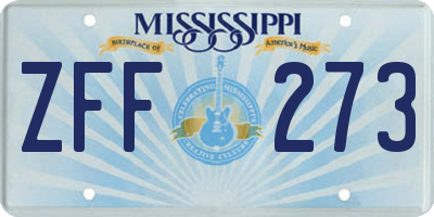 MS license plate ZFF273