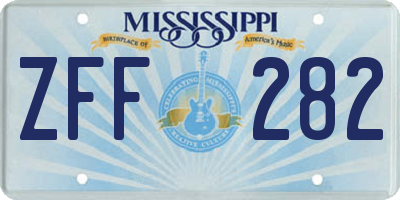 MS license plate ZFF282