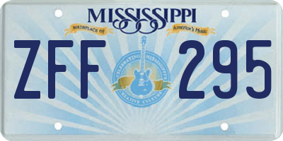 MS license plate ZFF295