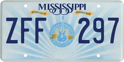 MS license plate ZFF297