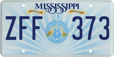 MS license plate ZFF373