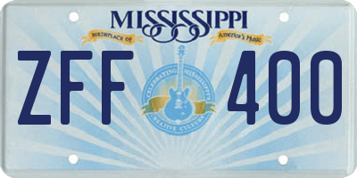 MS license plate ZFF400