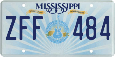 MS license plate ZFF484