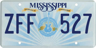 MS license plate ZFF527