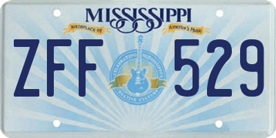 MS license plate ZFF529