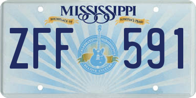MS license plate ZFF591