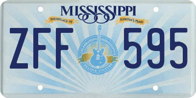 MS license plate ZFF595