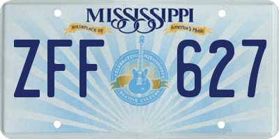 MS license plate ZFF627