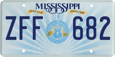 MS license plate ZFF682