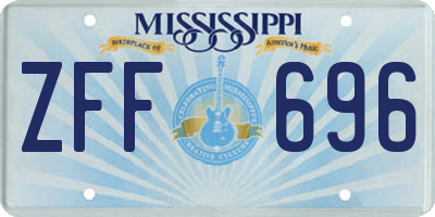 MS license plate ZFF696