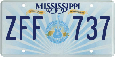 MS license plate ZFF737