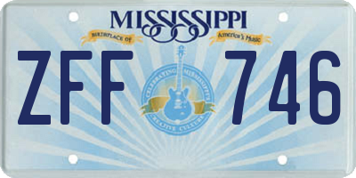 MS license plate ZFF746
