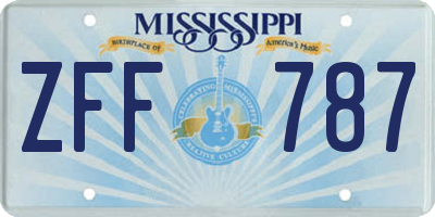MS license plate ZFF787