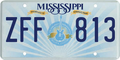 MS license plate ZFF813