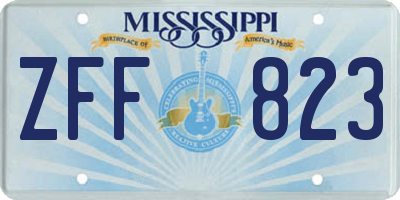 MS license plate ZFF823
