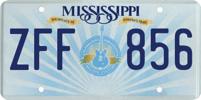 MS license plate ZFF856