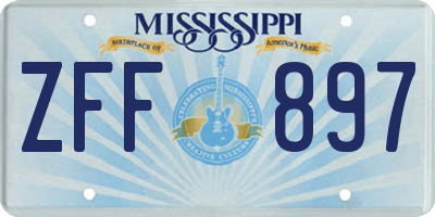 MS license plate ZFF897