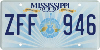 MS license plate ZFF946