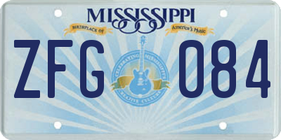 MS license plate ZFG084