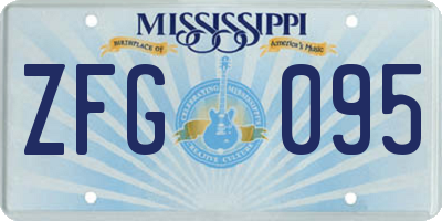 MS license plate ZFG095