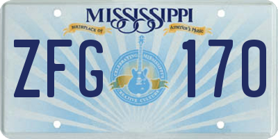 MS license plate ZFG170