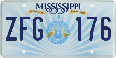 MS license plate ZFG176