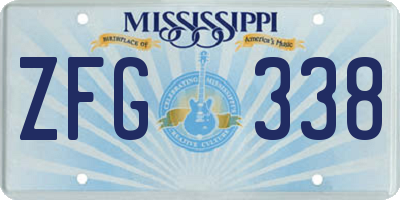 MS license plate ZFG338