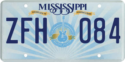 MS license plate ZFH084
