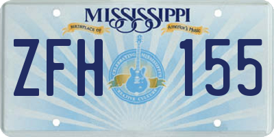 MS license plate ZFH155