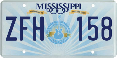MS license plate ZFH158