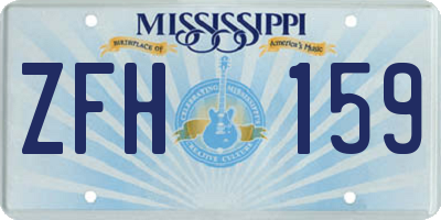MS license plate ZFH159